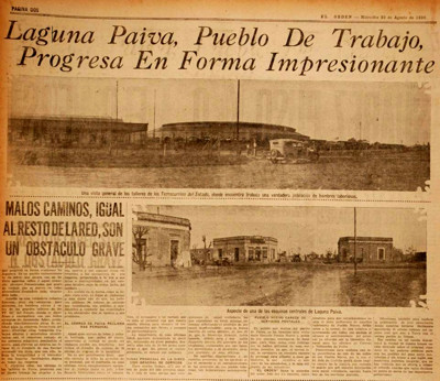 Laguna Paiva, Diario El Orden 1930